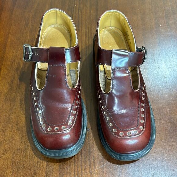 Vintage 90's Dr. Martens T Strap Mary Janes ~ Size 5 UK / 7 US ~ 8306, AW 004 - Picture 1 of 15